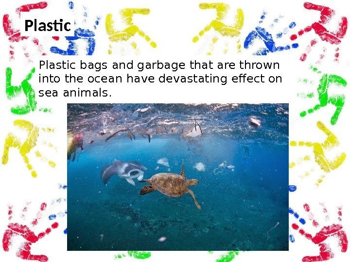 Plastic bags and garbage that are thrown into the ocean have devastating effect on
